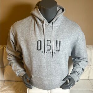 Men’s Champion Gray Sweatshirt Hoodie Casual Athletic OSU Beavers Size XL